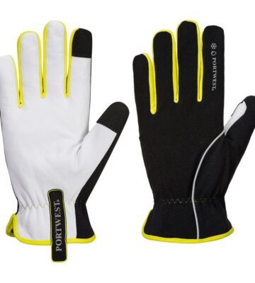 Portwest A776 PW3 Mechanic 160 Leather Palm Cold Glove – Black/Yellow