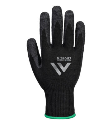 Portwest A793 Needle Resistant  F10 Latex Crinkle Glove – Black