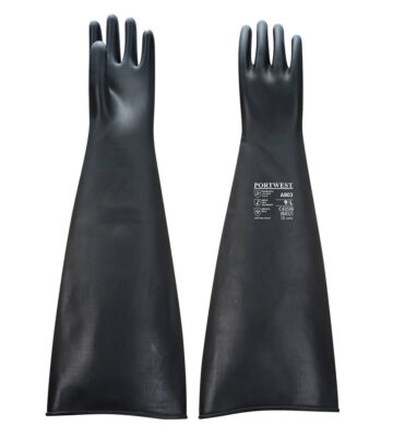 Portwest A803 Chem 600 Latex Heavyweight Gauntlet – Black