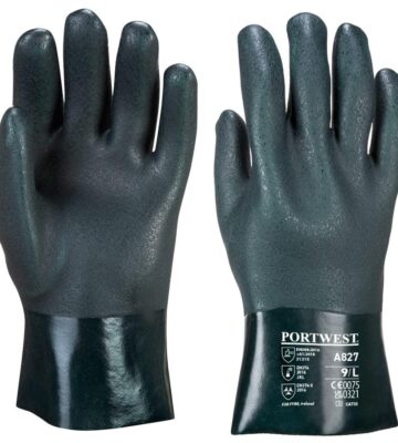 Portwest A827 Chem 270 PVC Double Dipped Gauntlet – Green