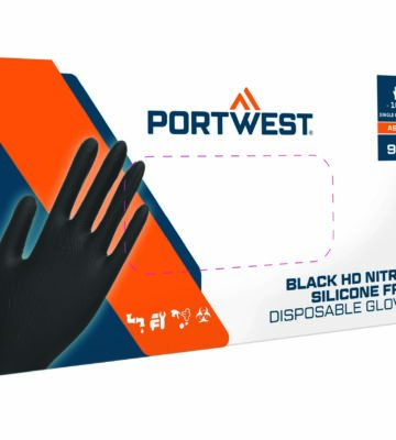Portwest A930 Disp 7 mil Disposable Glove (Pk100) – Black