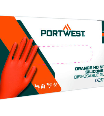 Portwest A930 Disp 7 mil Disposable Glove (Pk100) – Orange
