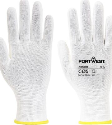 Portwest AB020 Liner 13 Assembly Glove Full Box (360 Pairs) – White