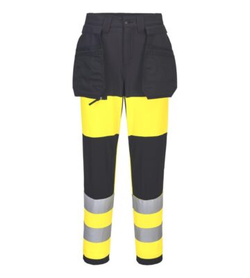 Portwest CD847 WX2 Eco Hi-Vis Women’s Class 1 Stretch Trouser – Yellow/Black