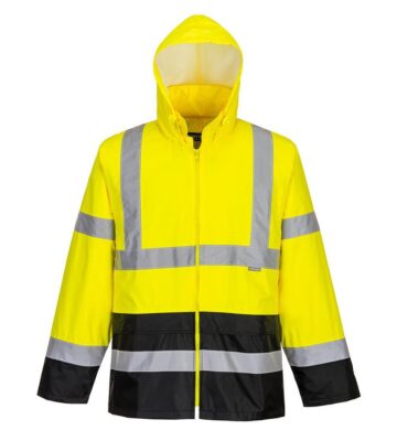 Portwest H443 Hi-Vis Contrast Classic Rain Jacket – Yellow/Black