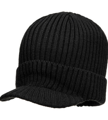 Portwest HA24 Beanie Hat with Peak – Black