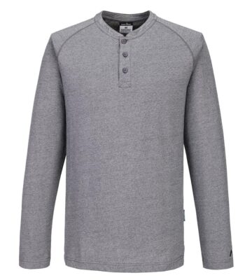 Portwest KA370 KA3 Henley T-Shirt L/S – Zoom Grey