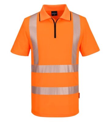 Portwest KX302 KX3 Sport Hi-Vis Zip Polo Shirt S/S – Orange