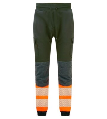 Portwest KX341 PW3 Hi-Vis Flexi Class 1 Joggers – Black/Orange