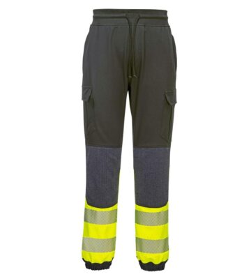 Portwest KX341 PW3 Hi-Vis Flexi Class 1 Joggers – Black/Yellow