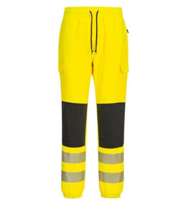 Portwest KX346 PW3 Hi-Vis Flexi Joggers – Yellow/Black