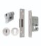 Carlisle Brass EDB5025/CT/SSS Eurospec 64mm Euro Profile Deadlock Set with Cylinder & Thumbturn – Satin Stainless Steel